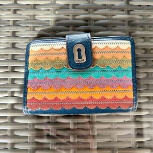 Fossil Colorful Striped Wallet